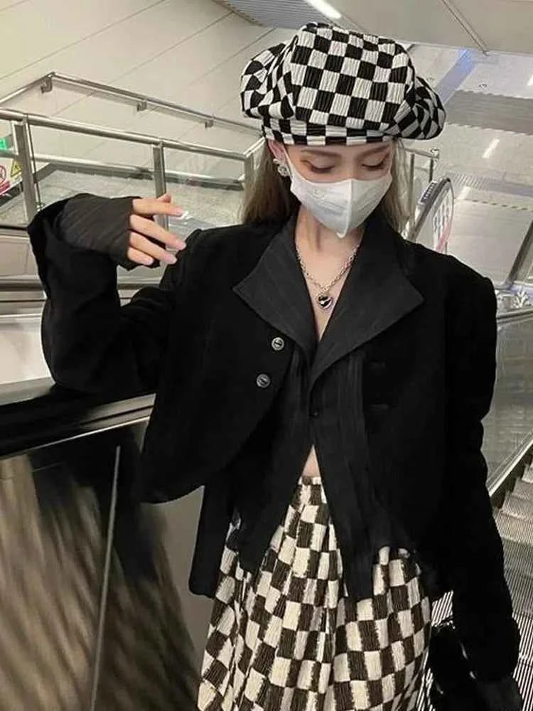 Gothic Black Button Down Blouse Shirt