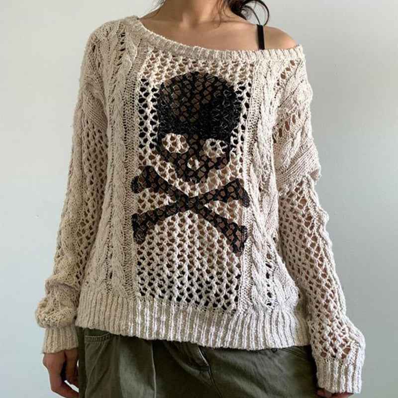 Hollow Out Gothic Knit Sweater