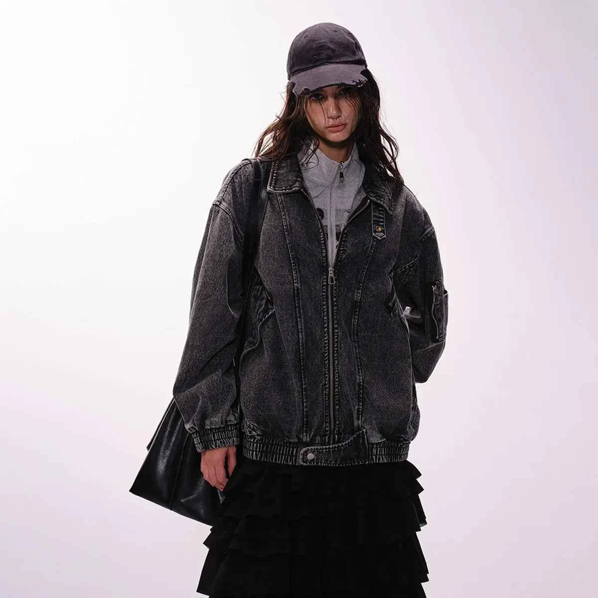 Versatile Streetwear Oversized Hip Hop Denim Jacket
