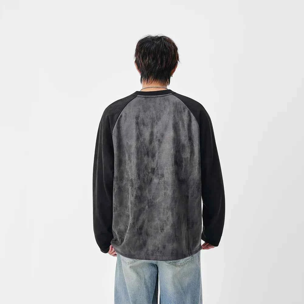 Y2K Cozy Distressed Crew Neck Sweatshirt