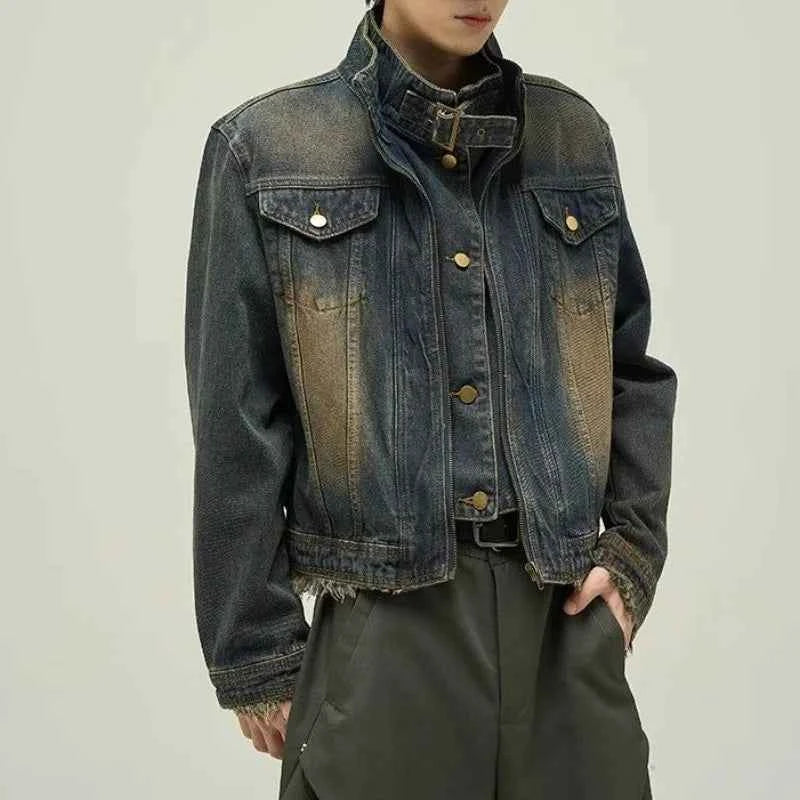 Retro Distressed Japanese Denim Jacket