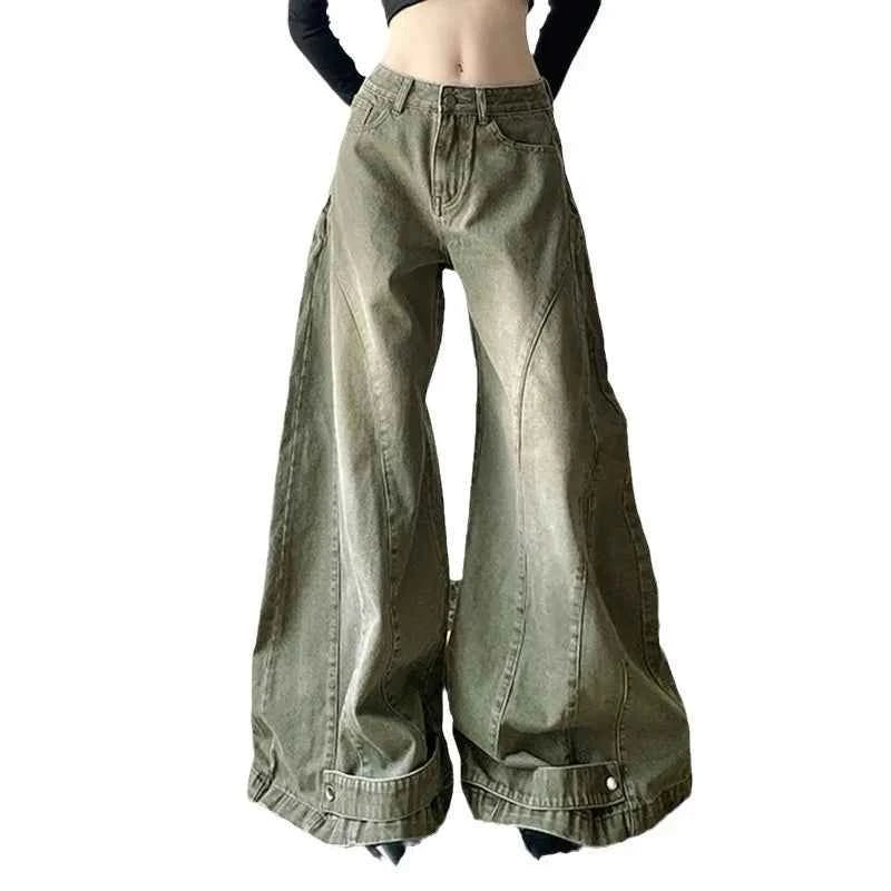 American Retro Distressed Split Jeans