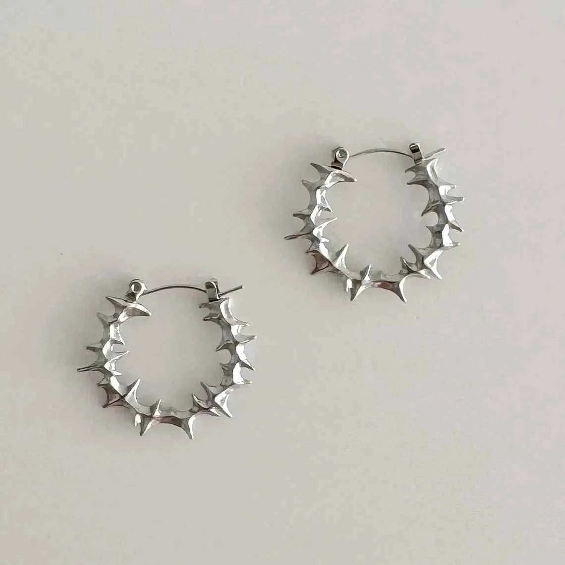 Vintage Punk Thorn Spike Stud Earrings