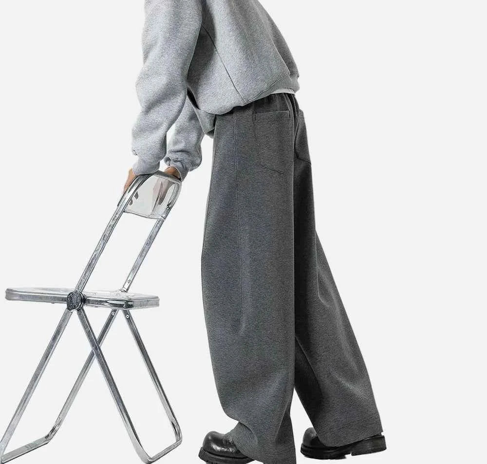 Youthful Wrinkled Campus Straight Leg Sweatpants