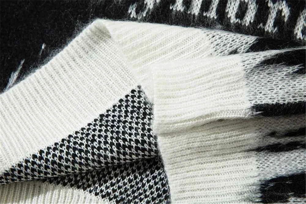 Autumn Chic Retro Letter Knitted Sweater