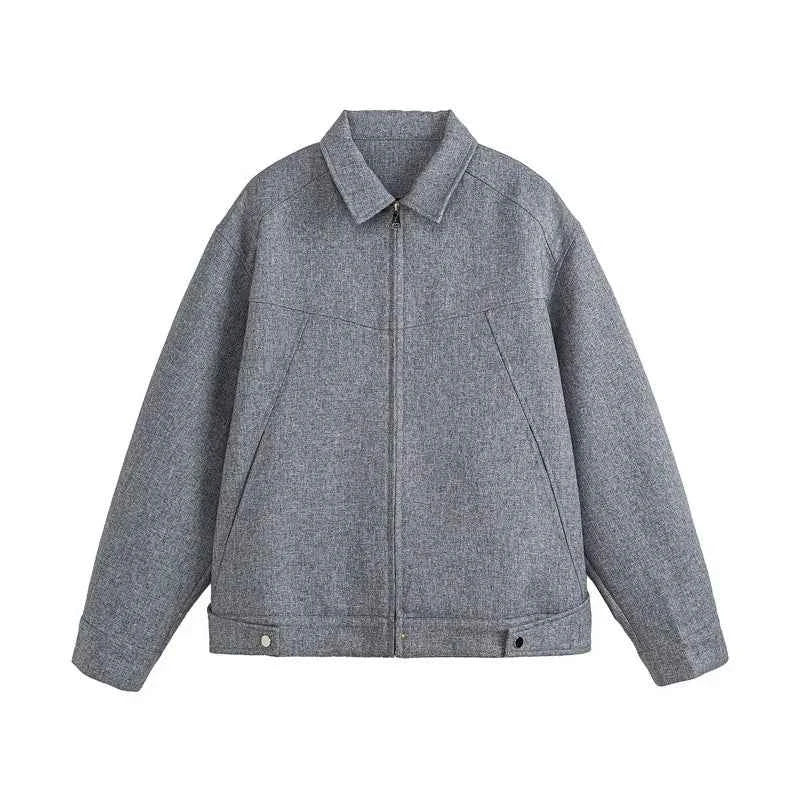 Men Patchwork Loose Vintage Casual Retro Jacket