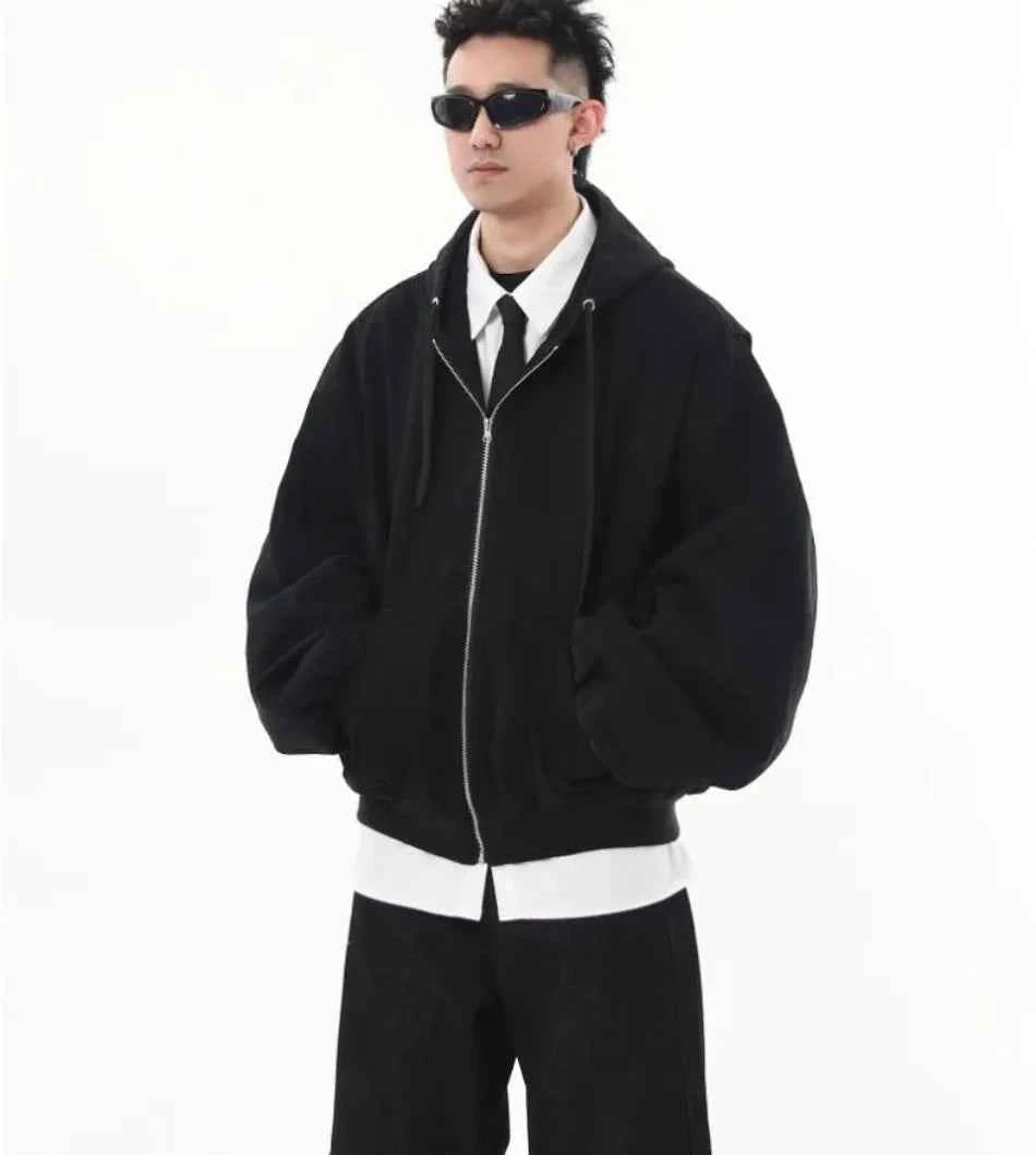 Men Japanese Embroidered Hooded Sweatshirt