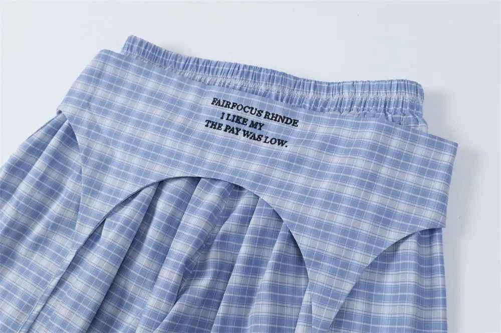 Y2K Streetwear Plaid Hip Hop Wide Leg Pants