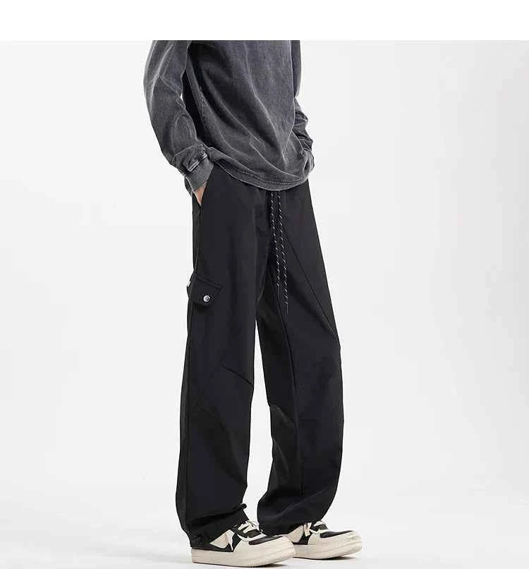 Durable Y2K Elastic Waist Casual Cargo Pants
