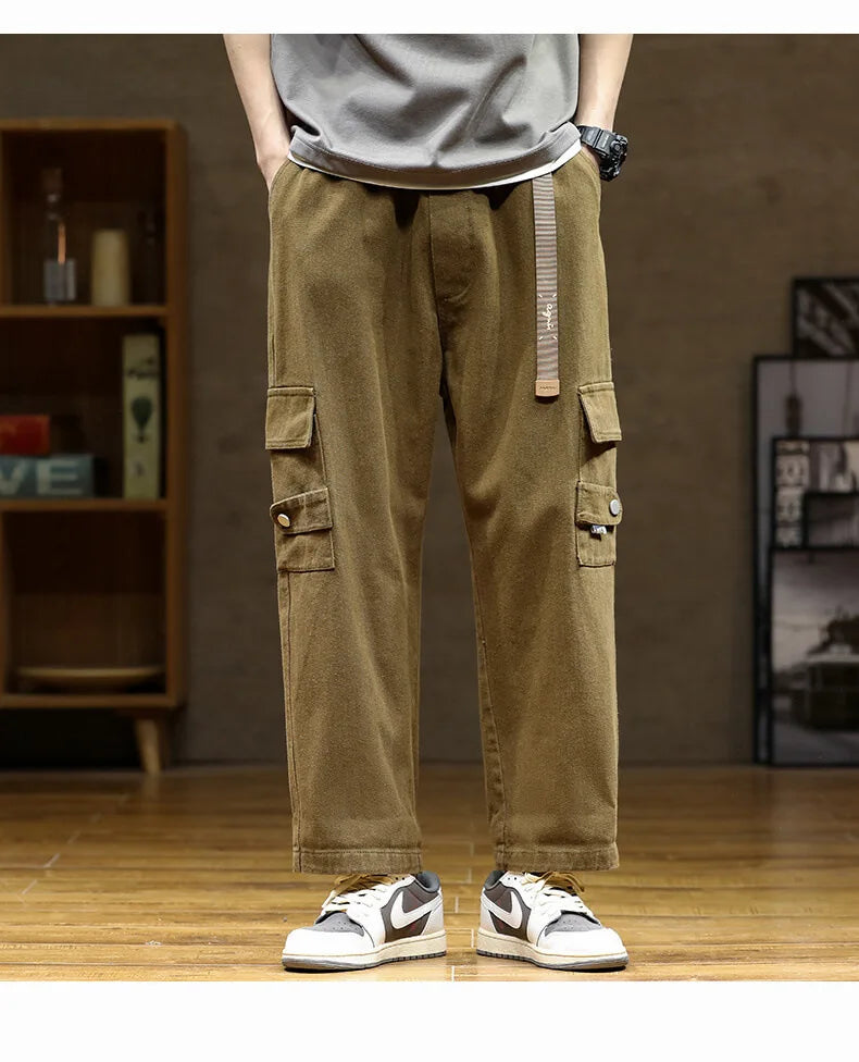 Straight Fit Elastic Ankle Length Pants