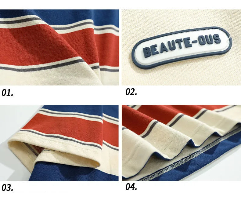 SQ2 Multi Striped Color Loose T-Shirt