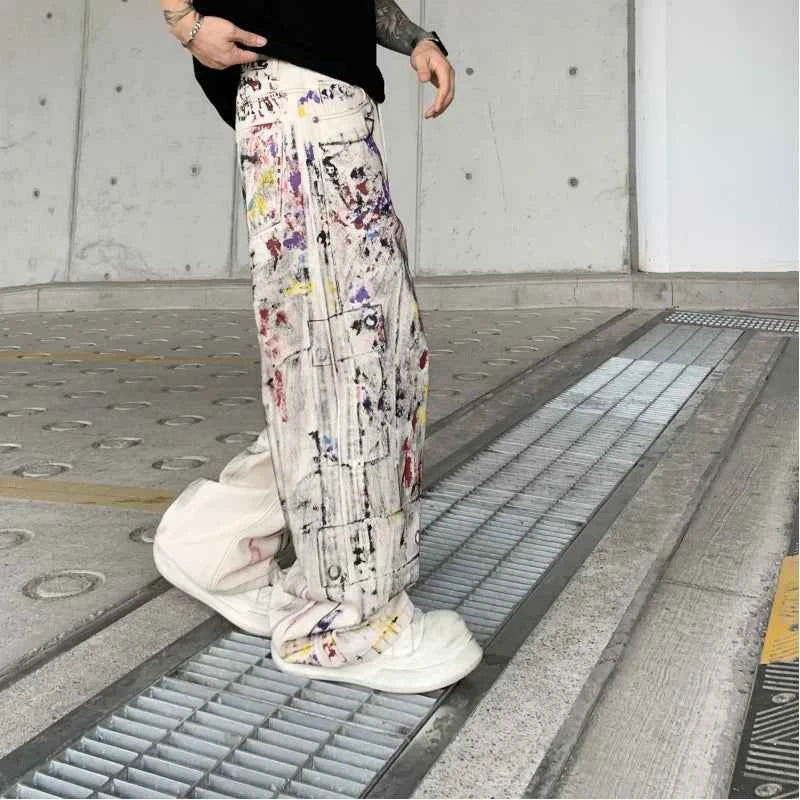 American Style High Street Loose Wide Leg Jeans