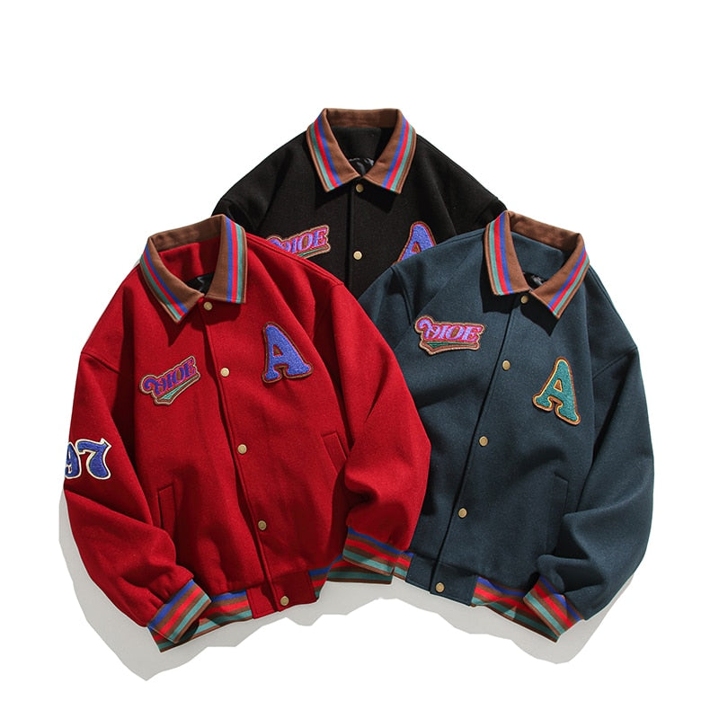 97 Number Baseball Slim Fit Bomber Jacket