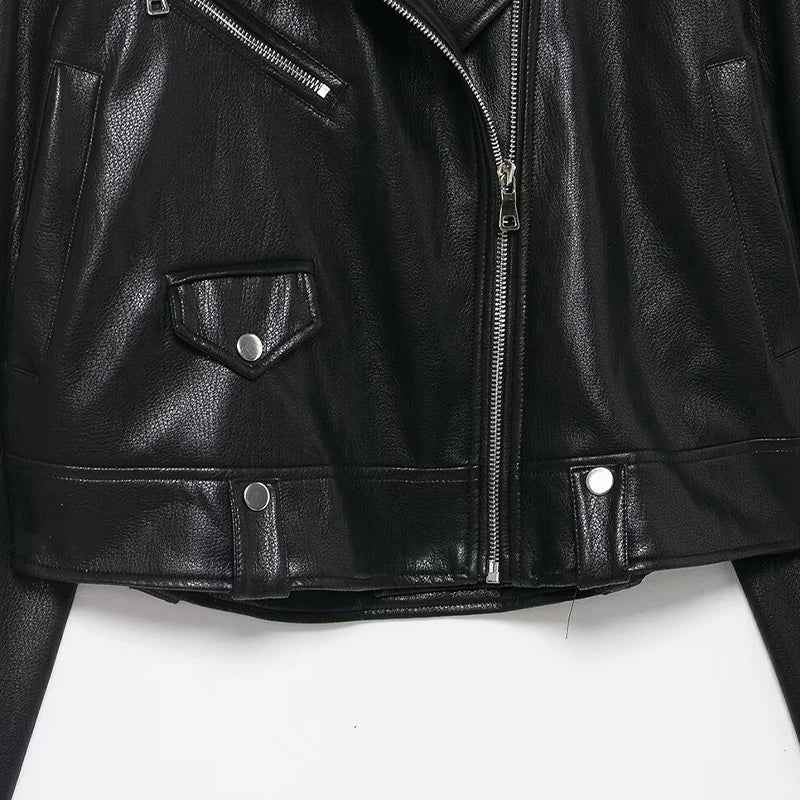 Premium Black PU Leather Motorcycle Jacket