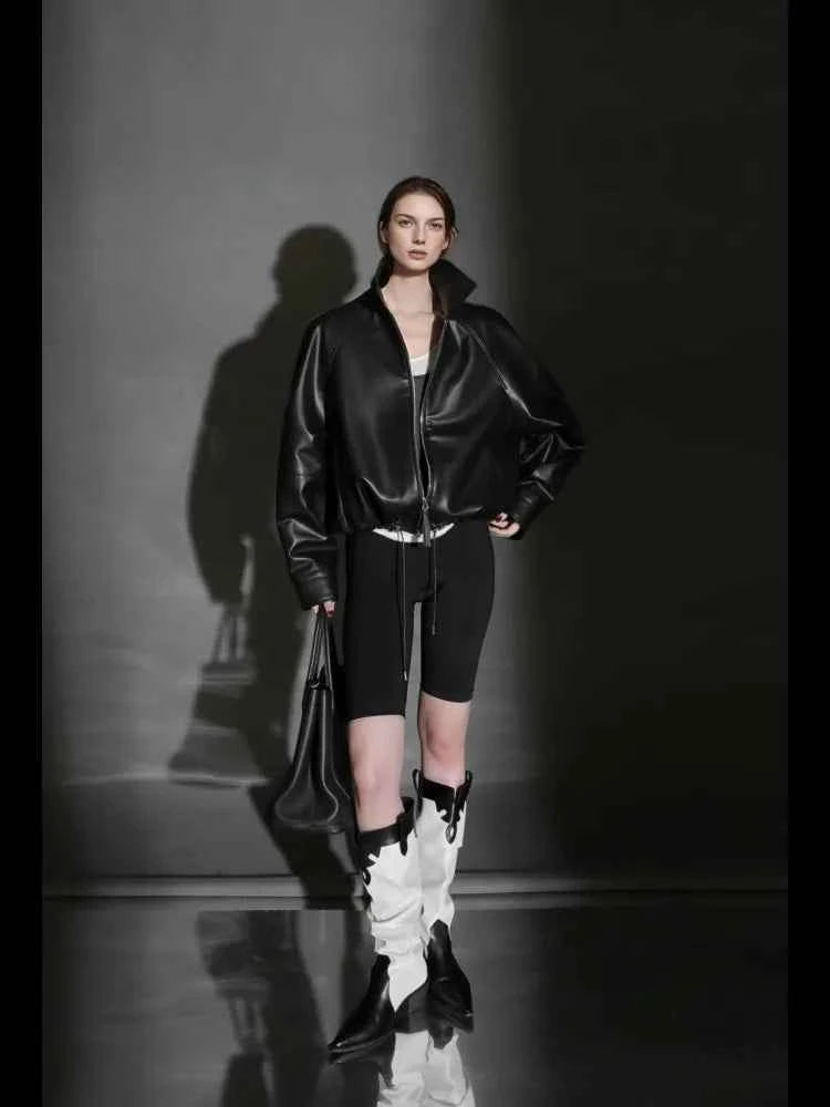 Women Luxury PU Leather Jacket