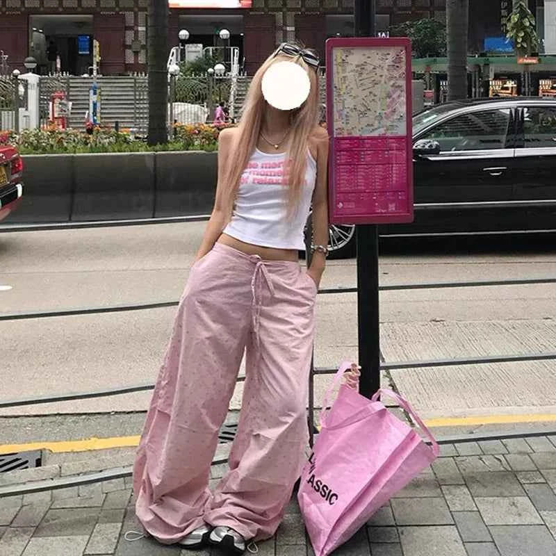 Straight & Sleek Pink Star Print Cool Pants