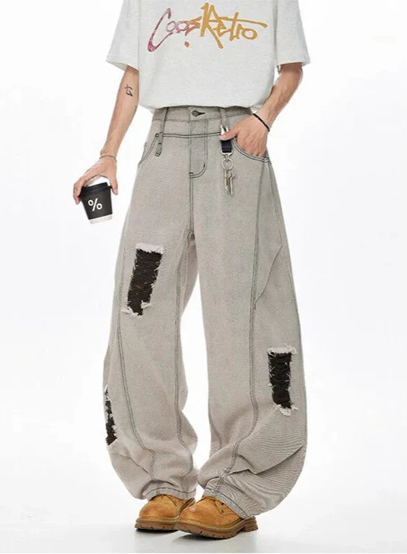 Signature Streetwear Oversized 2000s Style Casual Jeans - Luxuryurbanwear