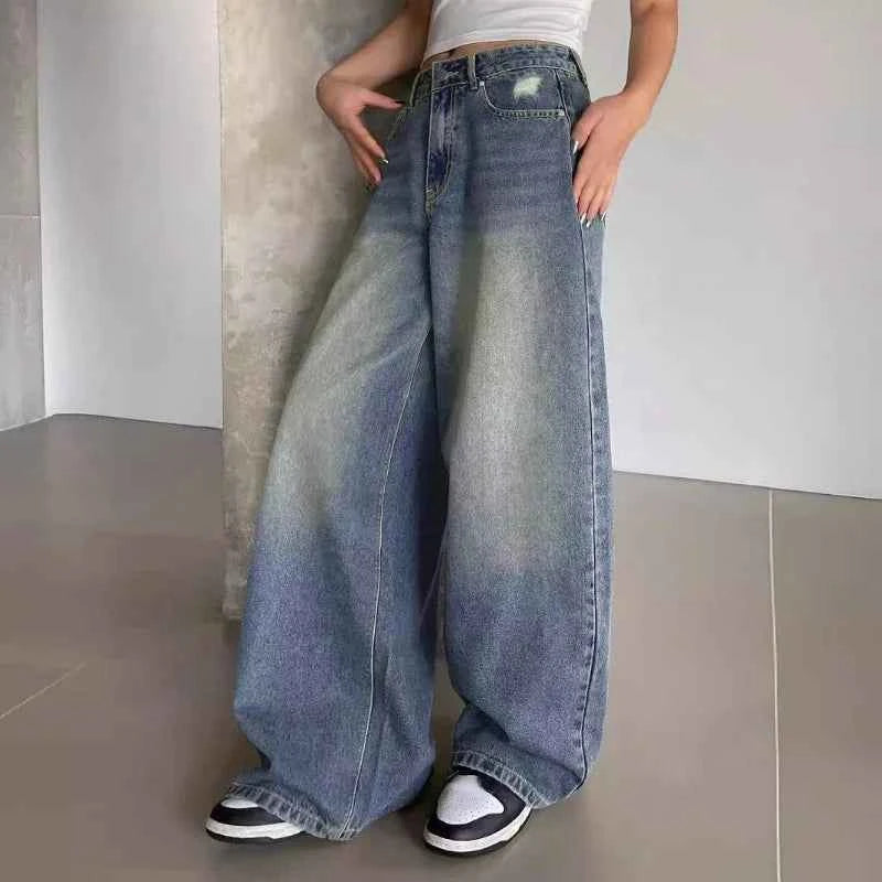 Elegant High Waist Wide Leg Jeans
