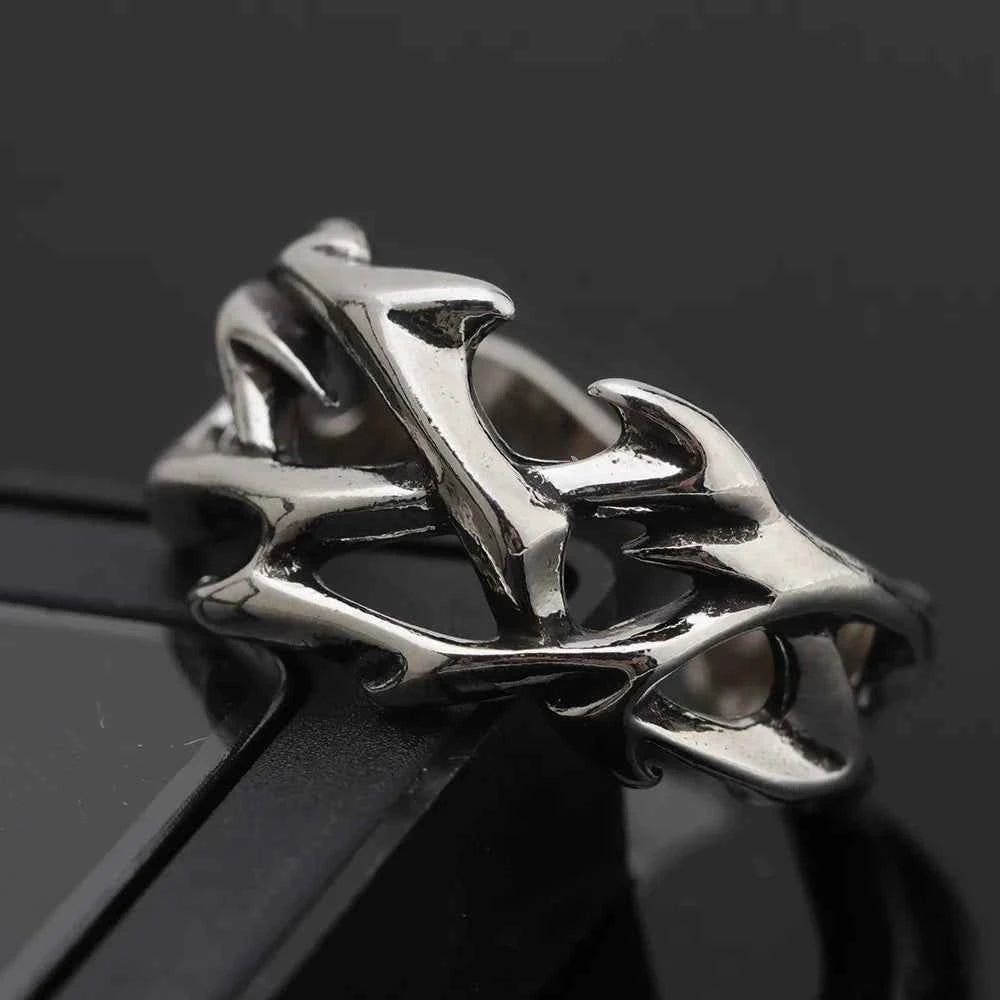 Thorns Stainless Steel Irregularity Gothic Ring