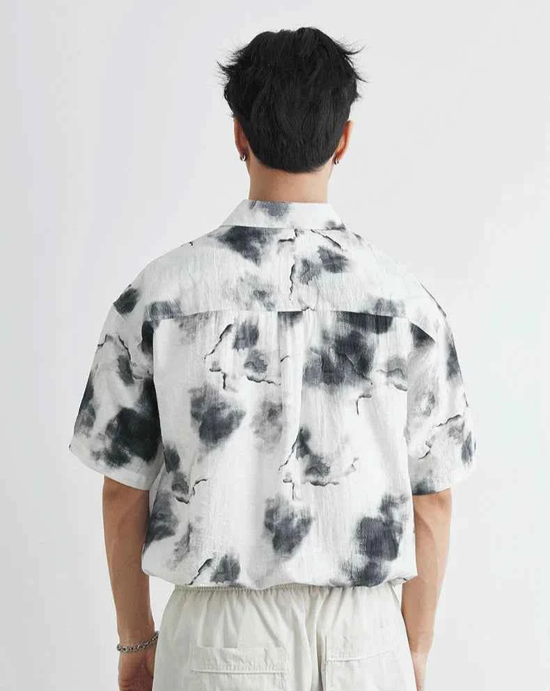 Men's Trendy Hawaiian Floral Button Down Shirt