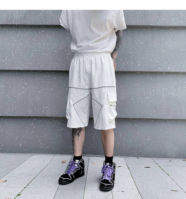 Solid Bermuda White Lining Shorts