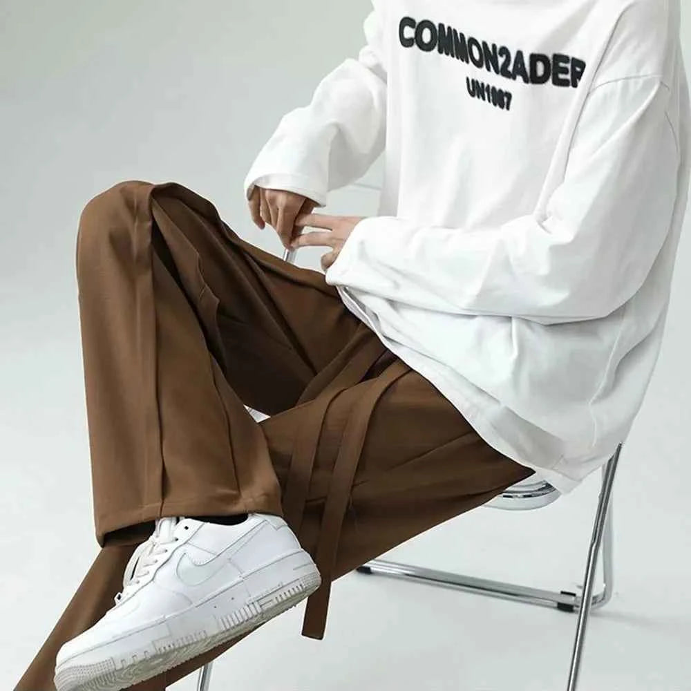 Spring Dimensional Deconstructed Casual Pants
