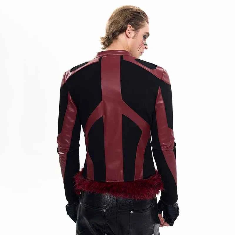 Trendsetter Slim Fit Patchwork Leather Jacket