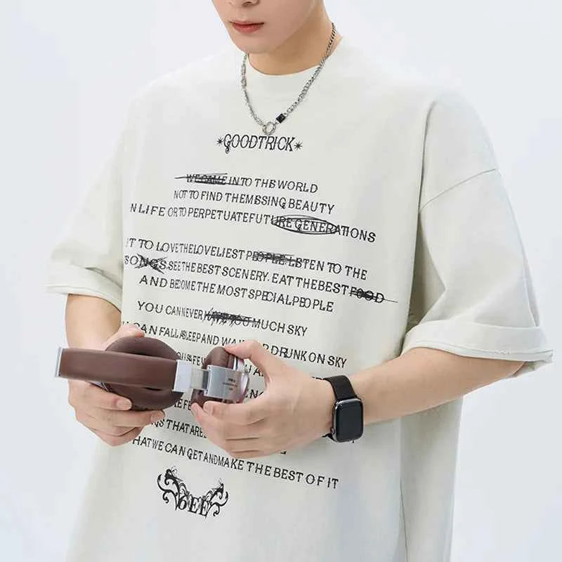 Casual Printed Oversize Short Sleeve T-Shirt