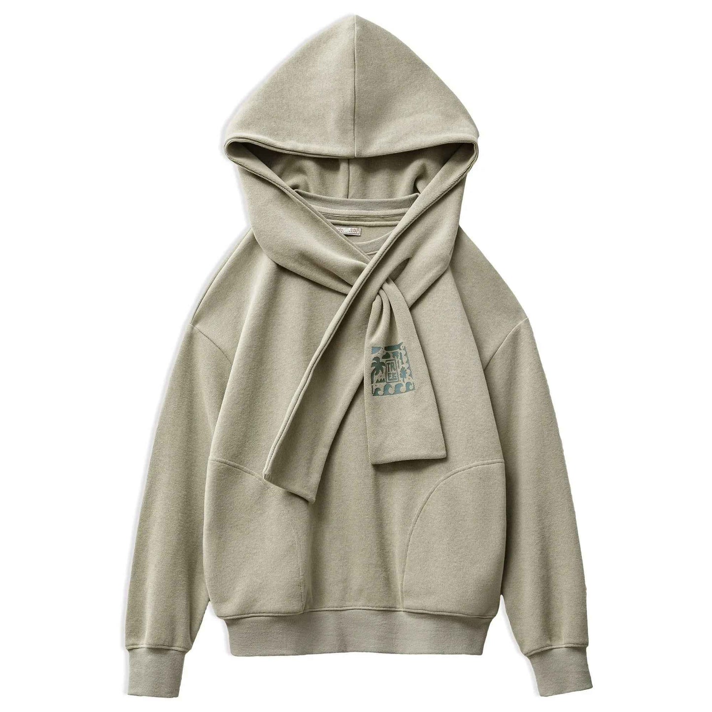 Trek Theme Print Cape Style Sweatshirt