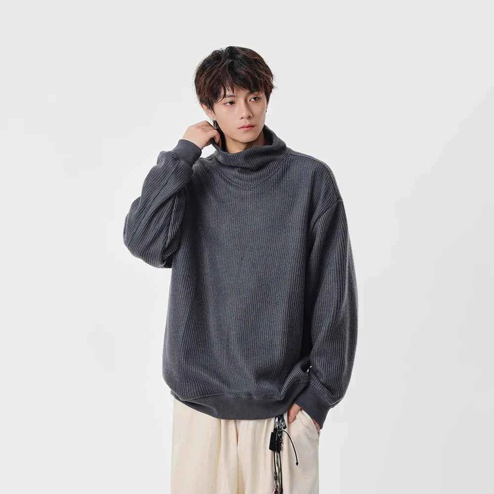 Cozy Ribbed High Neck Knit Turtleneck Sweater