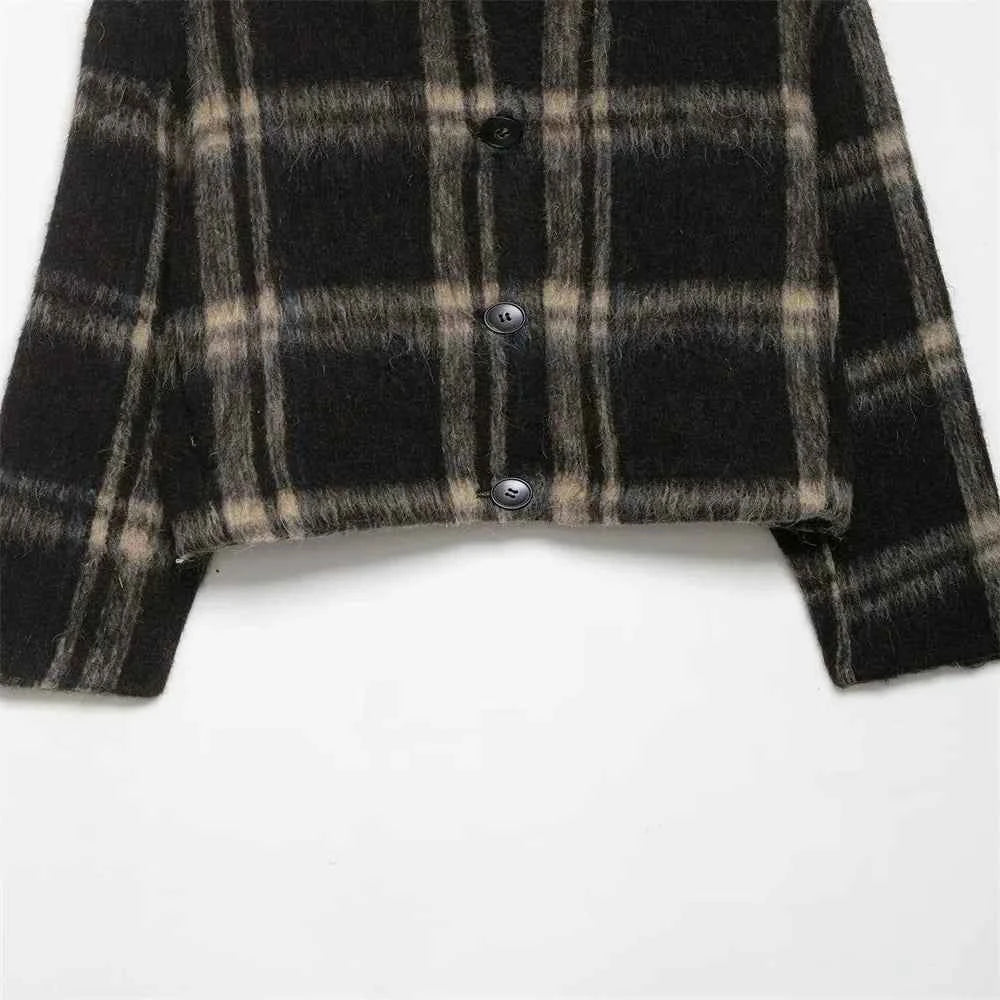 Trendy Stylish Slim Fit Plaid Wool Jacket