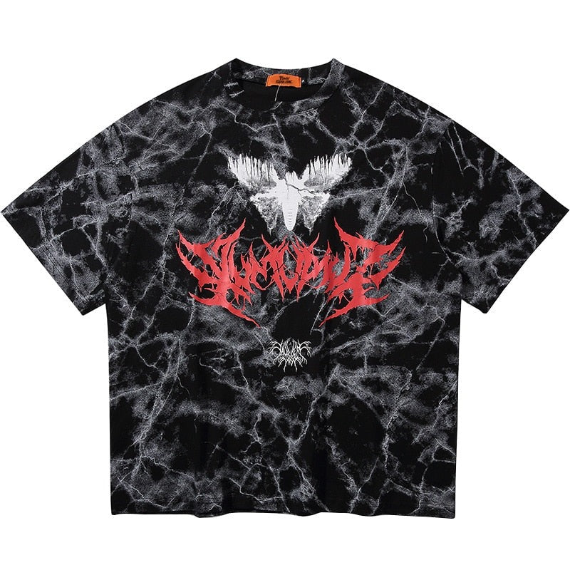 Butterfly Art Tie Die Long T-Shirt
