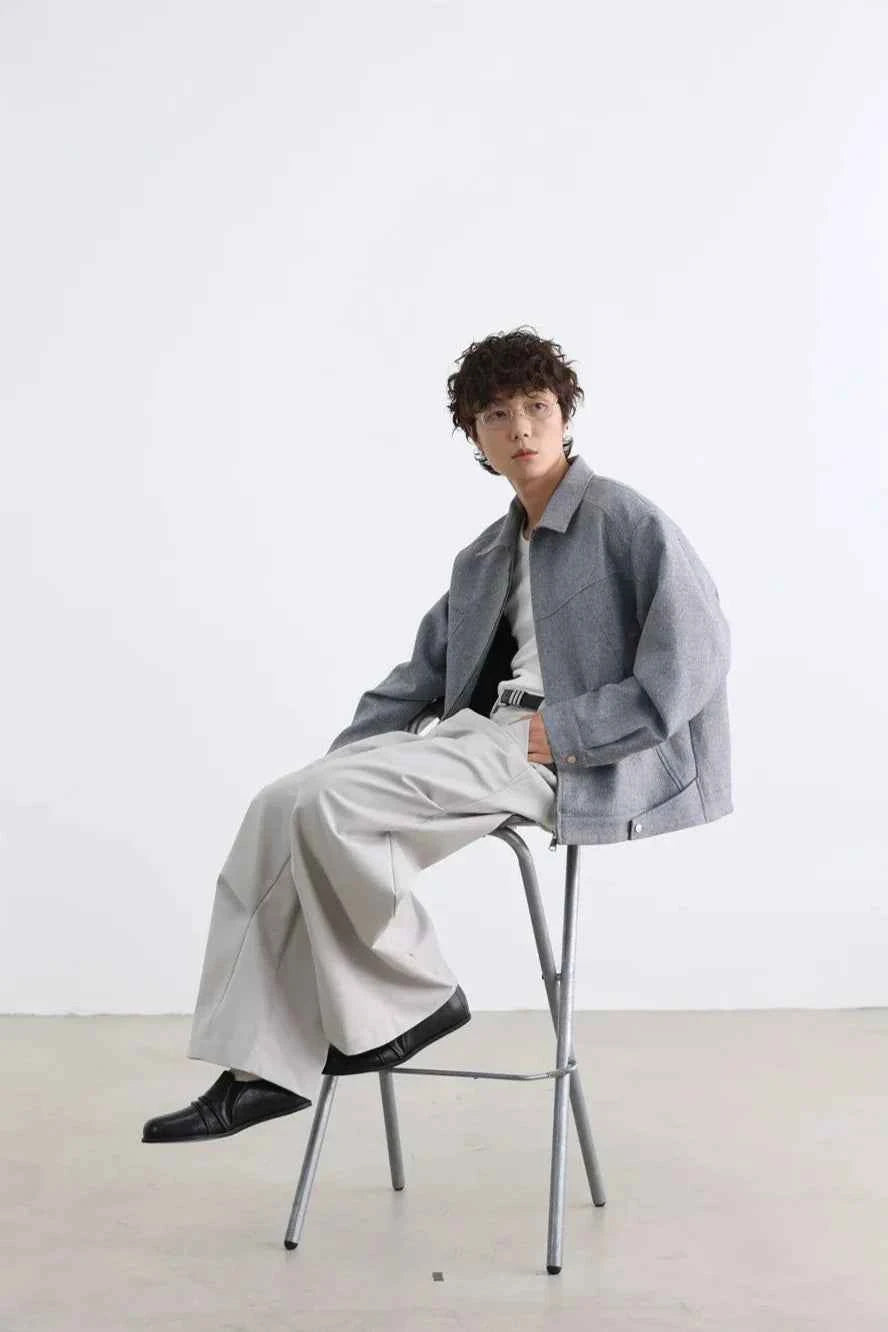 Men Patchwork Loose Vintage Casual Retro Jacket