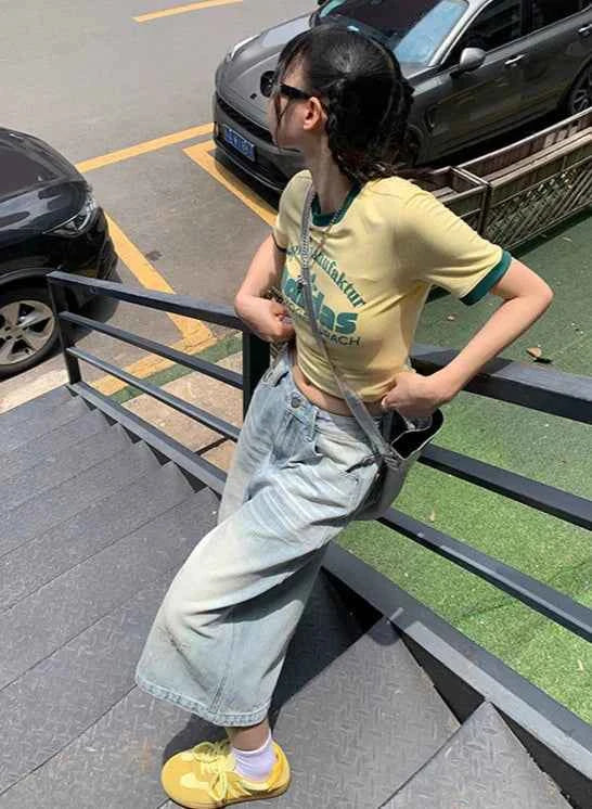 Retro Wide Leg Baggy Denim Jorts