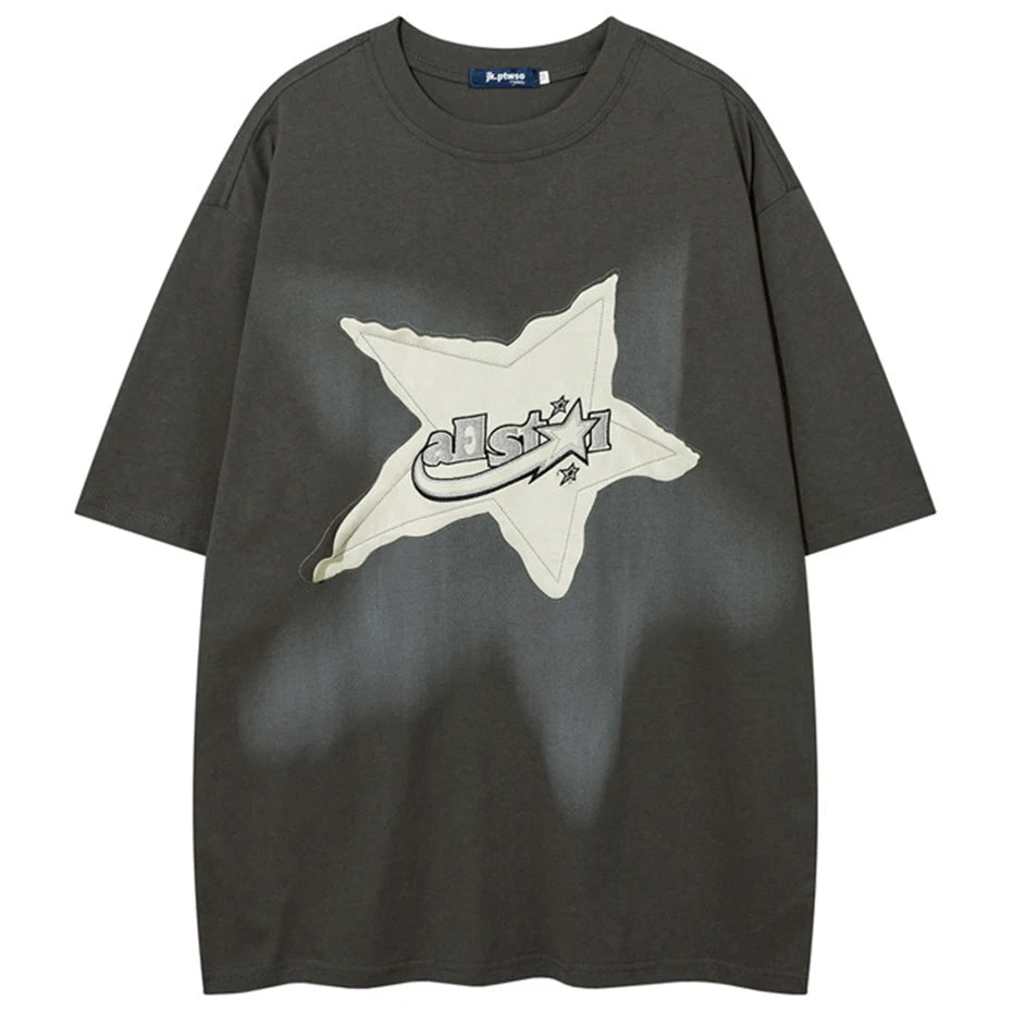 Streetwear Oversized Star Tshirts