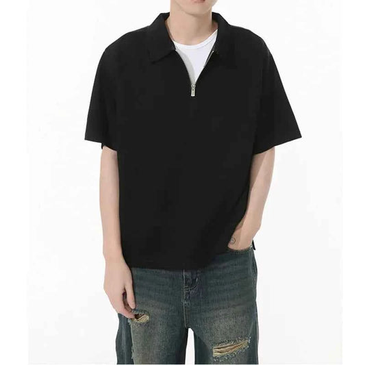 Versatile Minimalist Half Zip T-Shirt