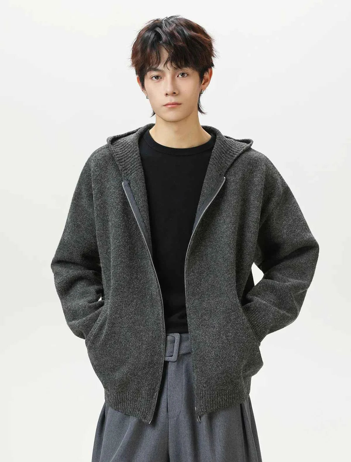 Cozy Y2K Heavyweight Cable Knit Cardigan