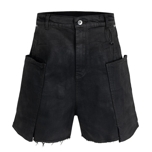 Side Pockets Denim Shorts