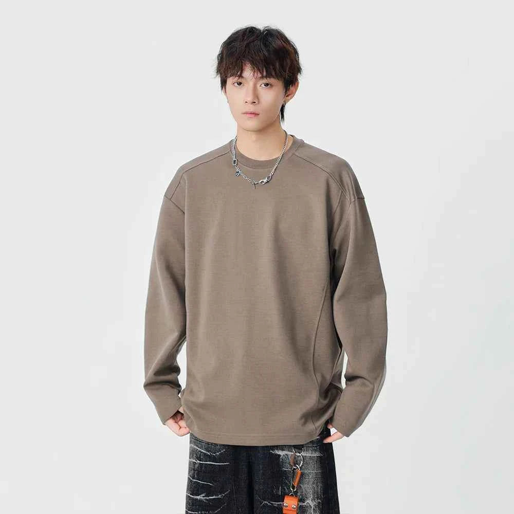 Plush Solid Color Casual Long Sleeve T-Shirt