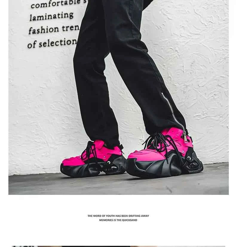 Woman pink shoes Aletha R Chunky sneakers