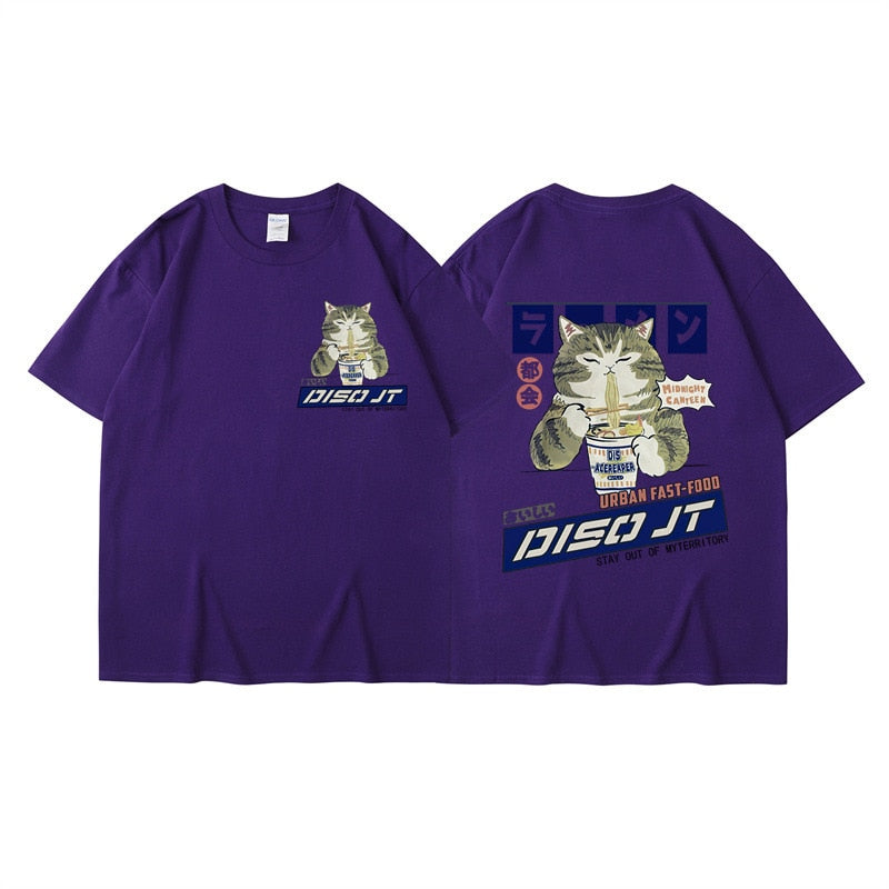 Midnight Canteen Cat Graphic T-Shirt