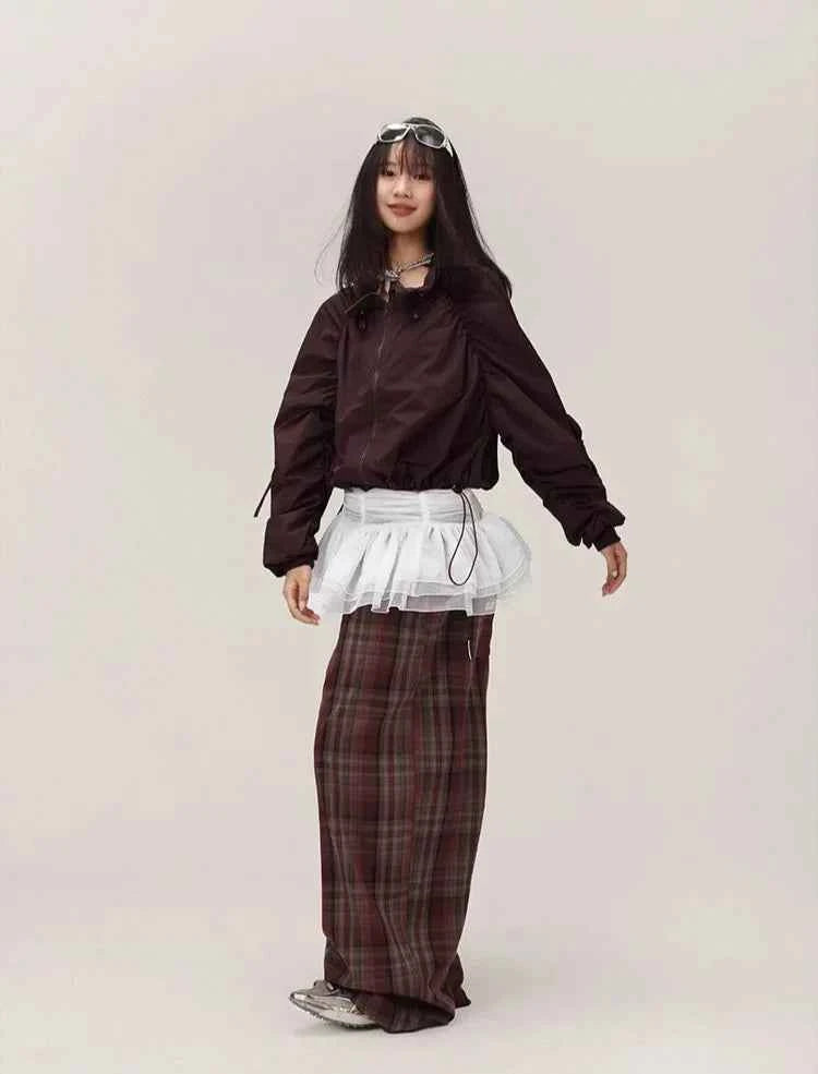 Vintage Red Checkered Work Pants
