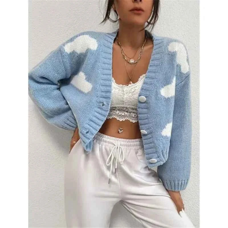 Women Casual Comfort Cloud Knitted Cardigan