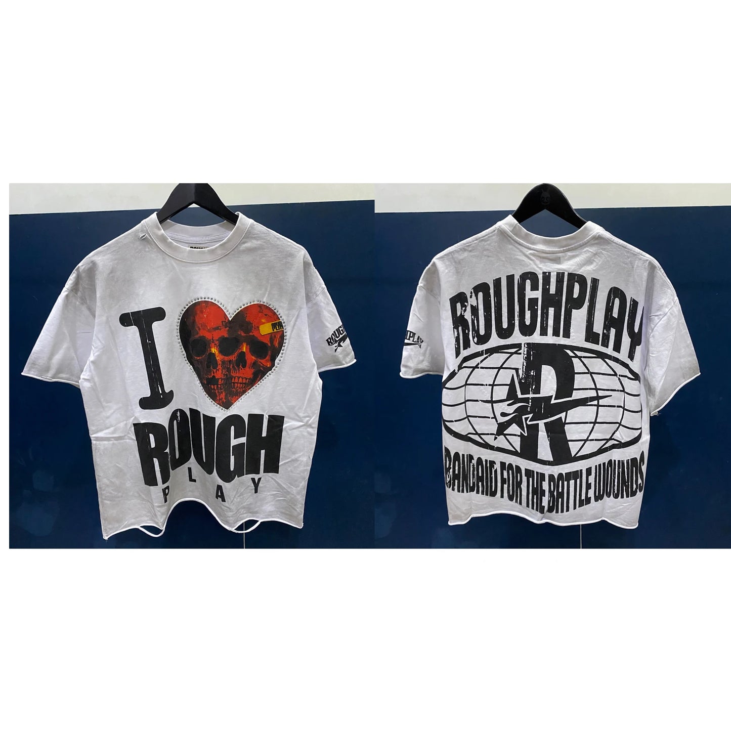 High Quality Heavy Fabric Fashion Loose Casual Rhinestore T-shirts