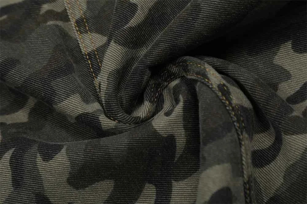 Trendy Retro Camouflage Loose Wide Leg Pants