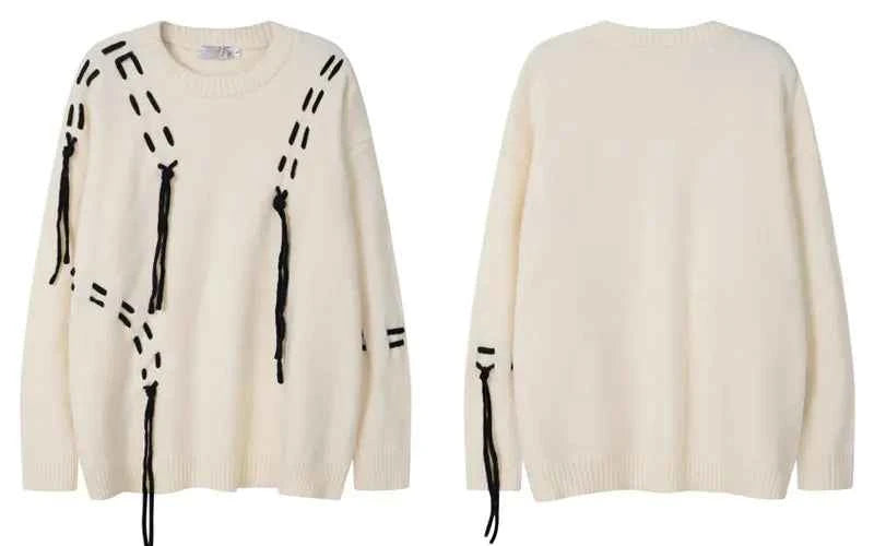 Women Streetwear Oversized Knitted Hip Hop Sweater