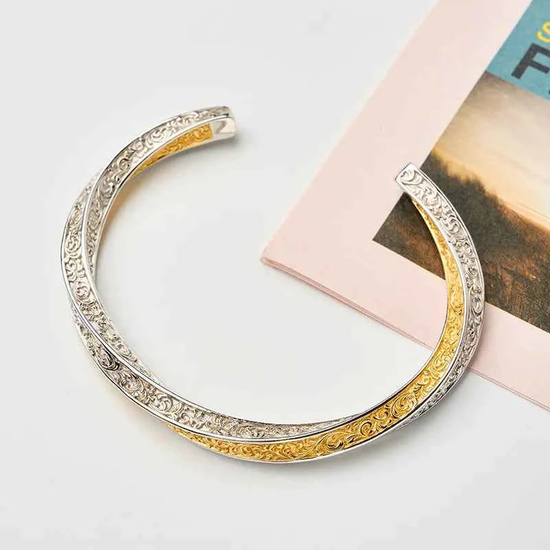 Golden Flower Vintage Stackable Bangle Bracelet