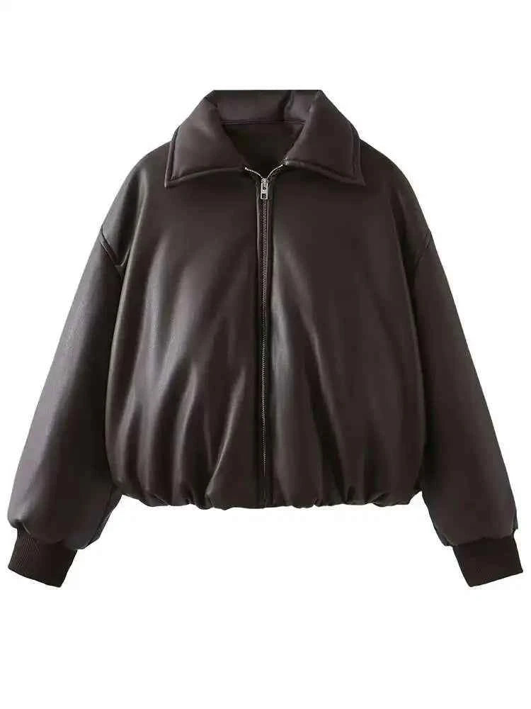 Thicken Warm Short Cotton Leather Jacket