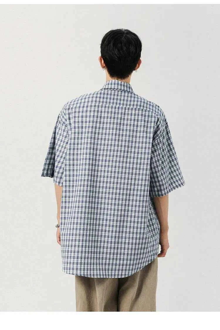 Men's Cool Stylish Plaid Short Sleeve Shirt