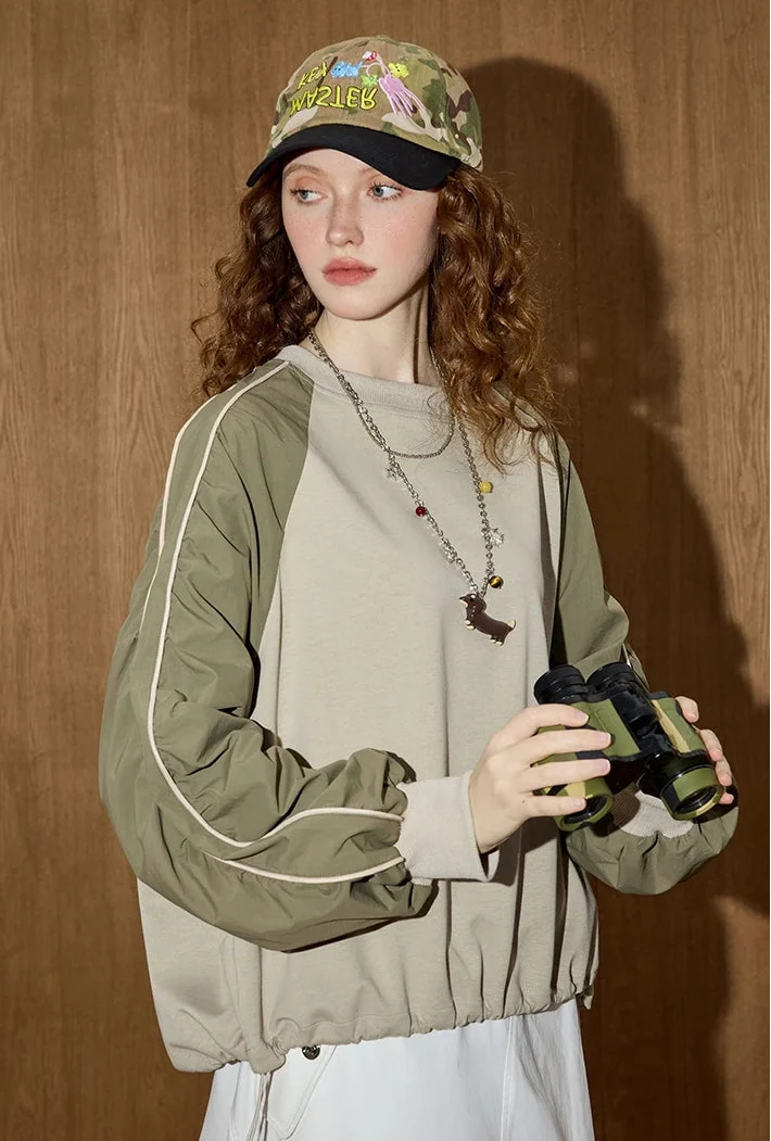 Stylish Oversize Adjustable Cuff Sweatshirt - Luxuryurbanwear